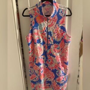 Lilly Pulitzer Blue and Pink Floral Mini Dress